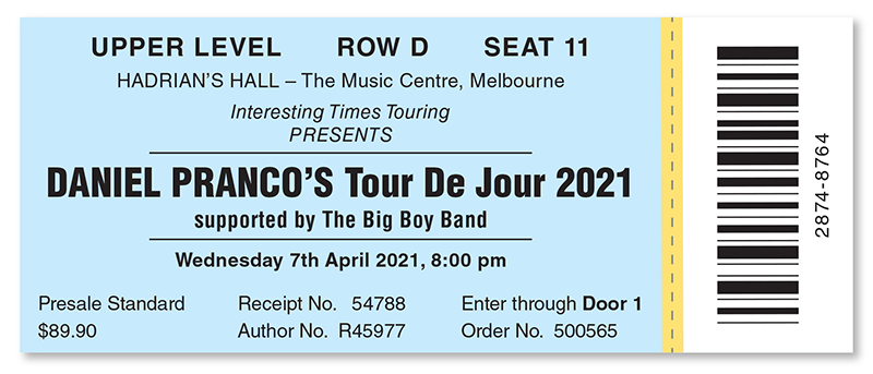 A concert ticket