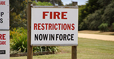 Fire restrictions sign