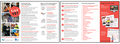 VET in the VCE and VCAL – A4 Flyer